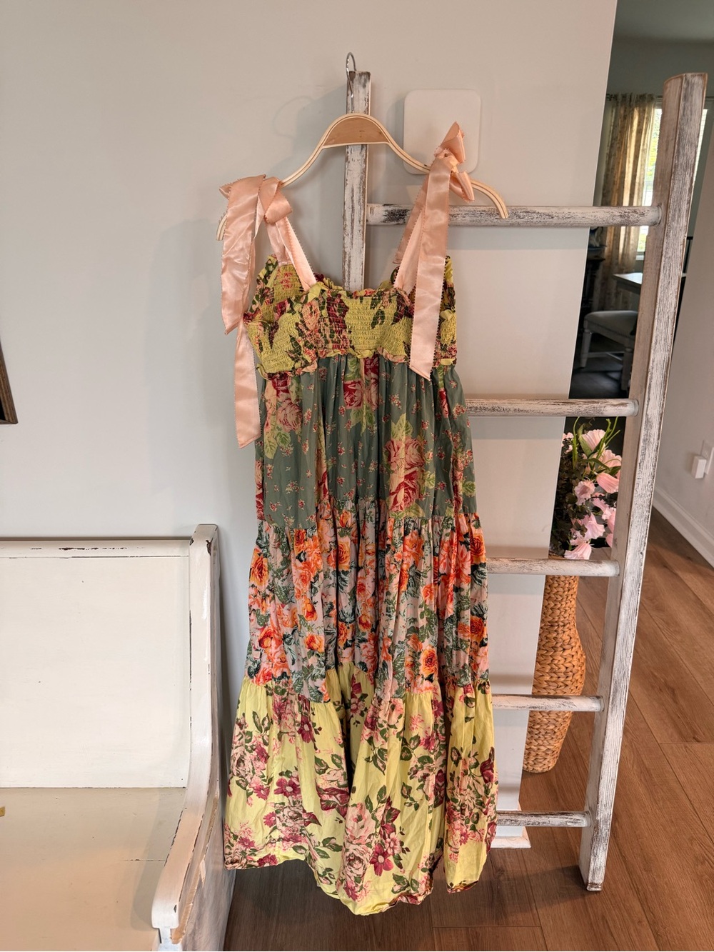 Free People Bluebell Dress M Maxi Cottage Core Floral Rare/HTF Farmhouse EUC - Picture 2 of 4